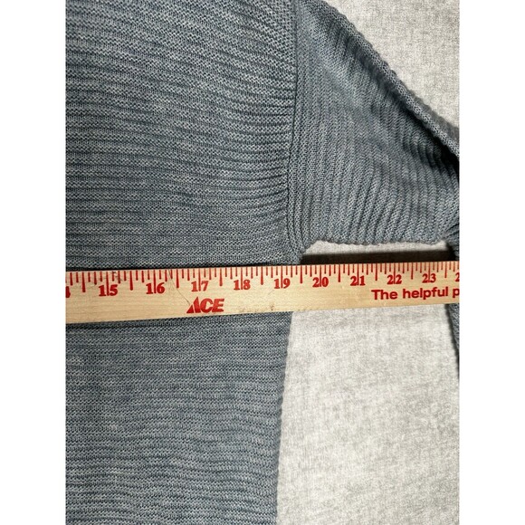 LOFT Light Blue Round Neck Wool Blend Sweater Women's Size Medium - Picture 6 of 8